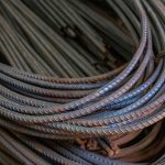 A photo of metal rebar, which CMC produces.