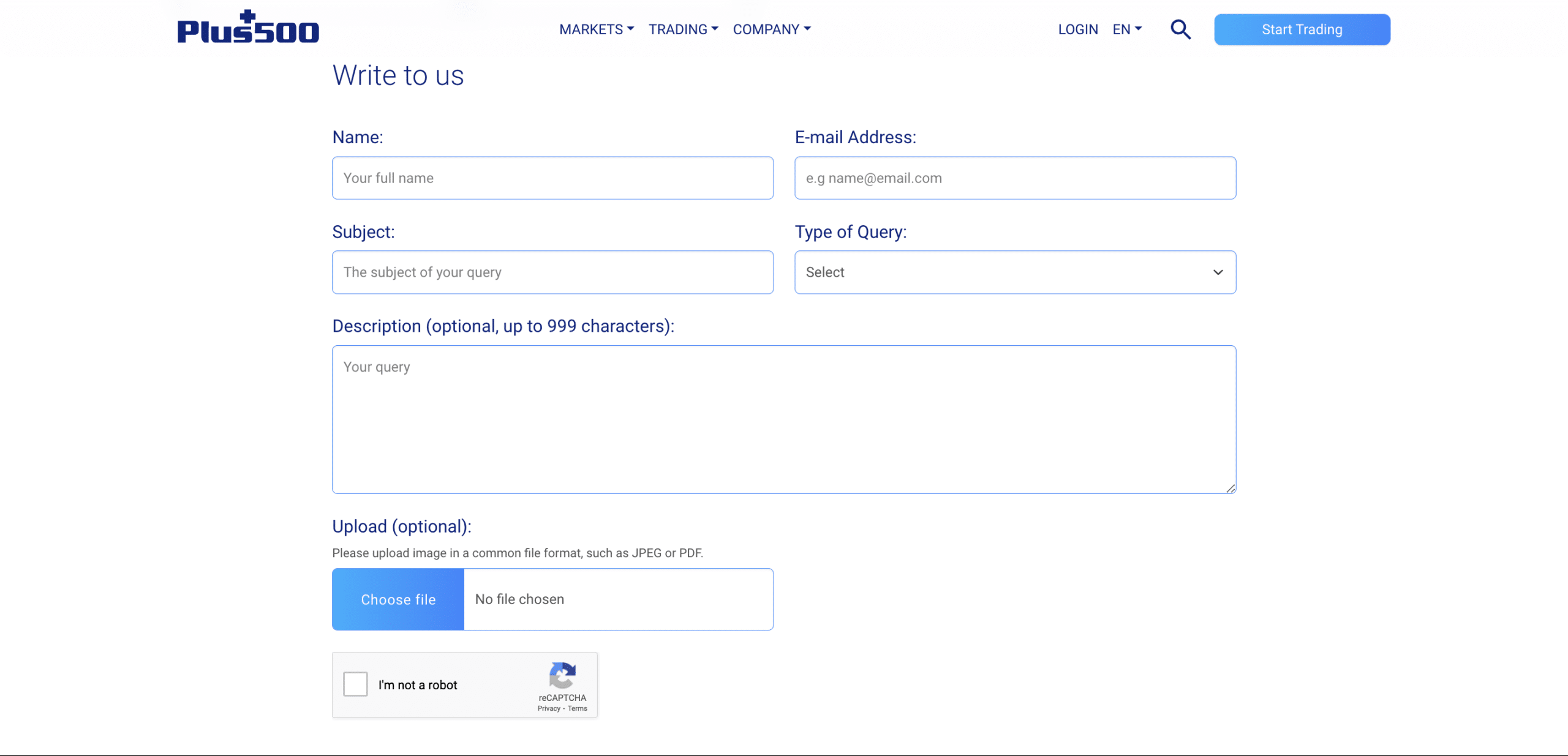 Plus500's Customer Support